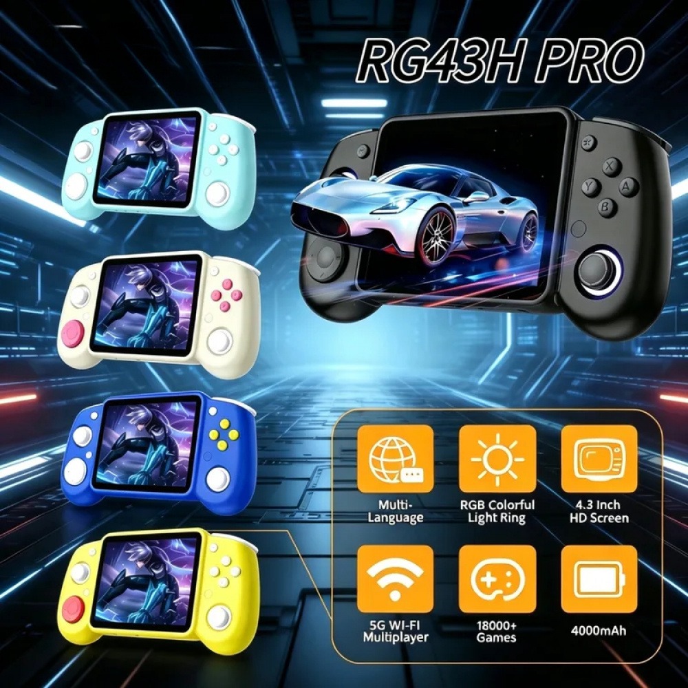 Gaming Console Under 500 - RG43H Pro Portable Retro Handheld Game