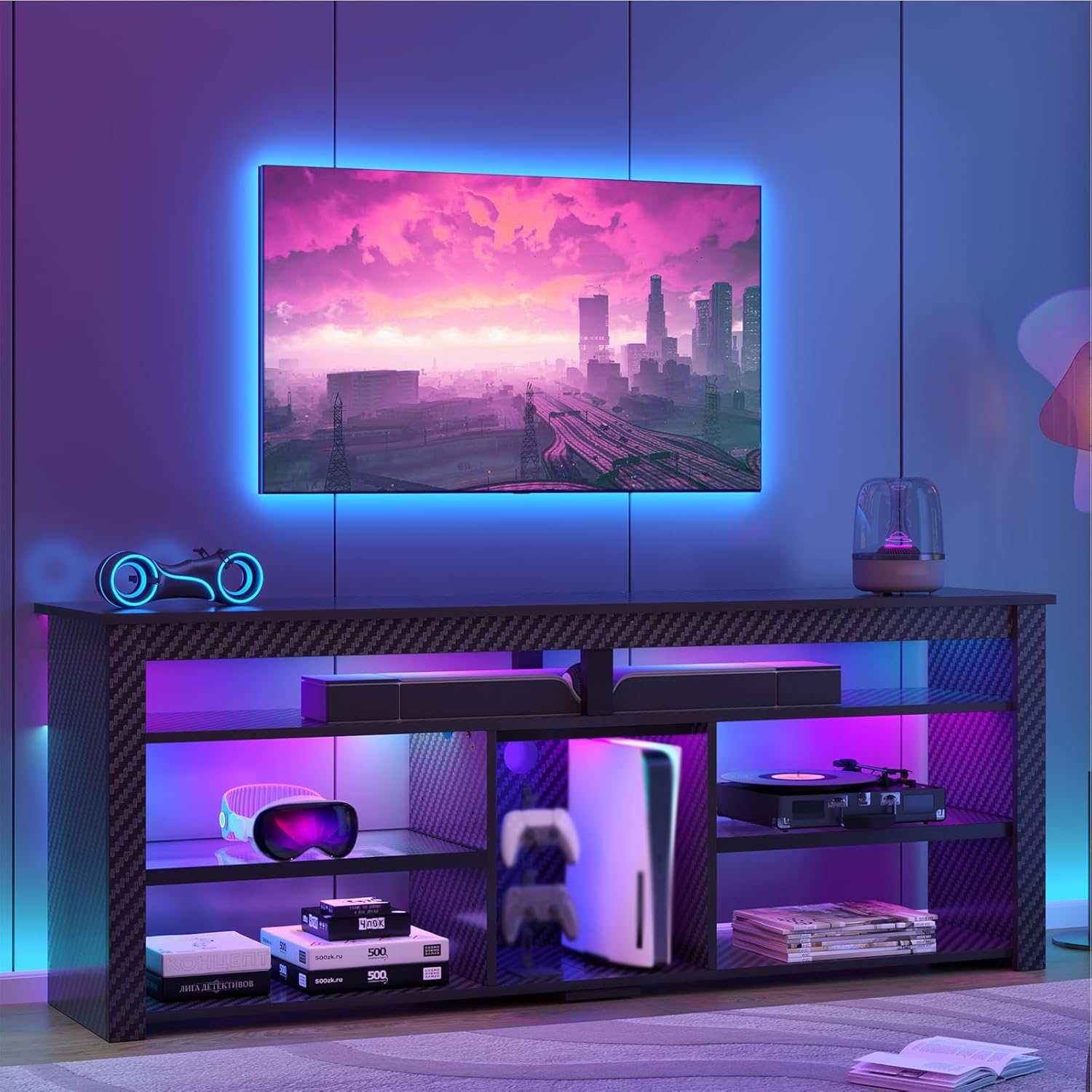 Tall TV Stand Entertainment Ce - đánh giá và giá Gaming Console Entertainment Center