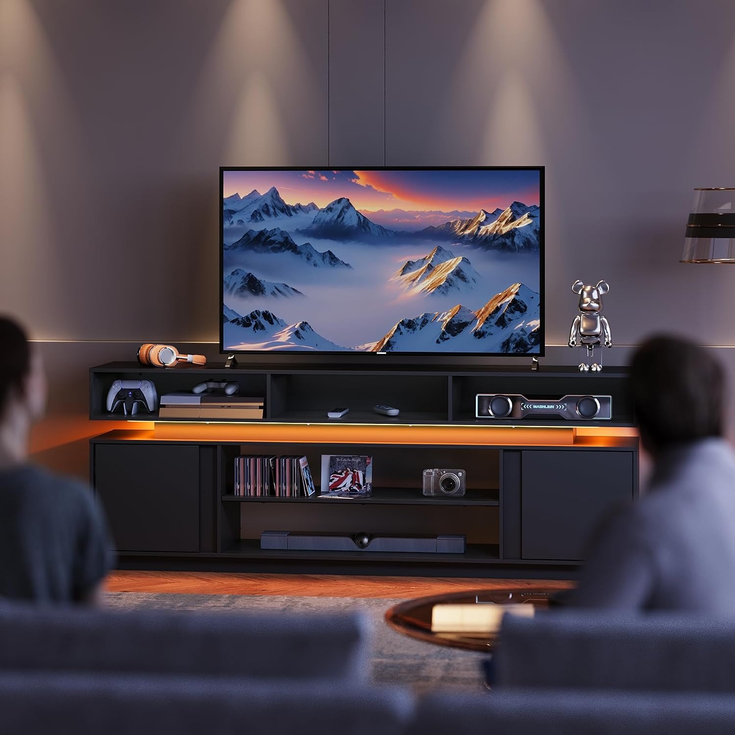 Modern TV Stand for 75 Inch TV - đánh giá và giá Gaming Console Entertainment Center