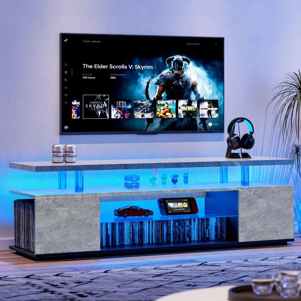 TV Stand for 70 Inch TV LED Ga - đánh giá và giá Gaming Console Entertainment Center