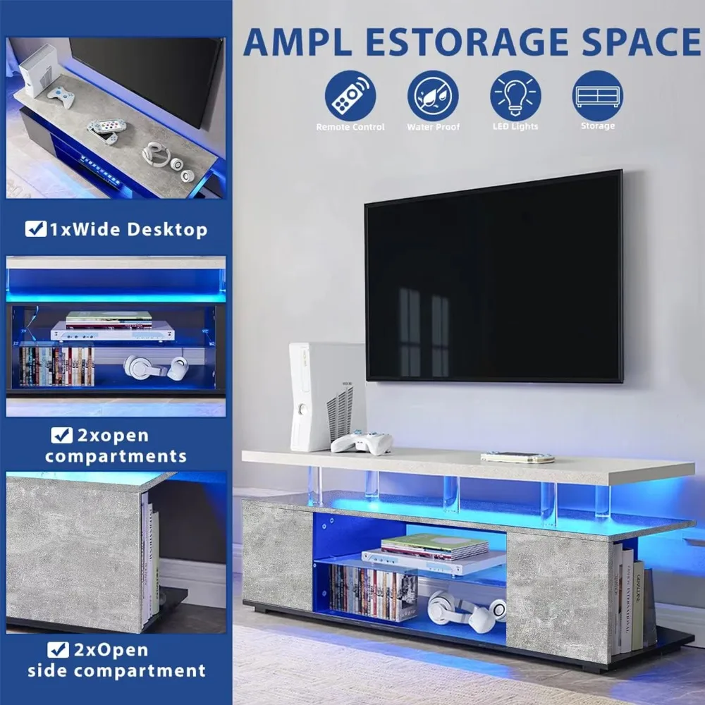 TV Stand for 70 Inch TV LED Ga - đánh giá và giá Gaming Console Entertainment Center