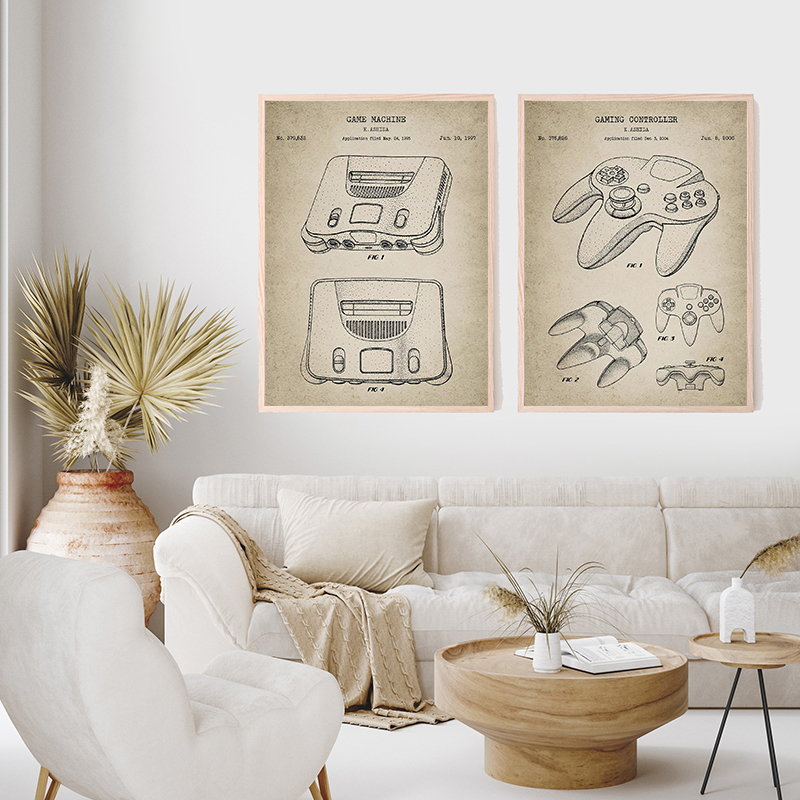 Vintage Game Console Blueprint - đánh giá và giá Gaming Console Picture