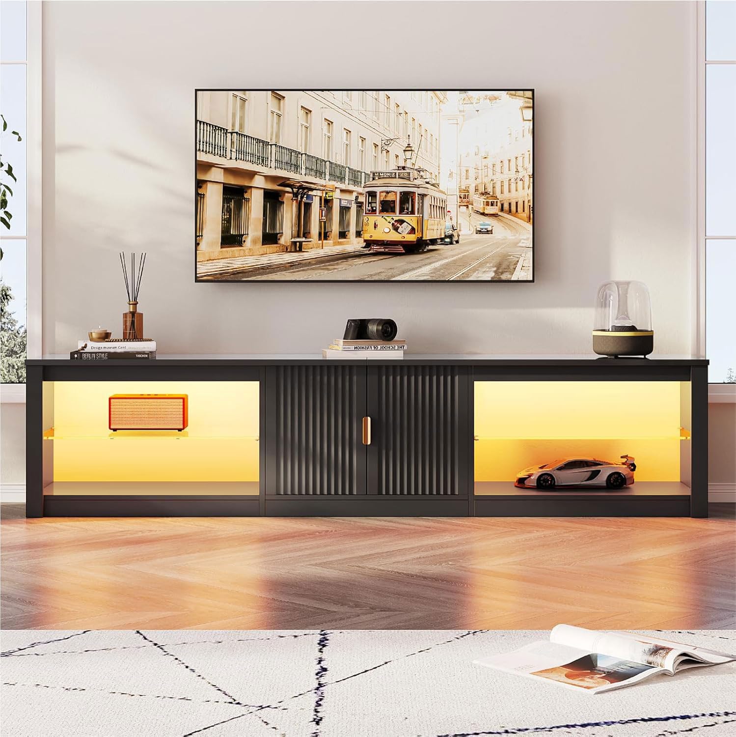 80 Inch TV Stand for 75-90 Inc - đánh giá và giá Gaming Console Entertainment Center