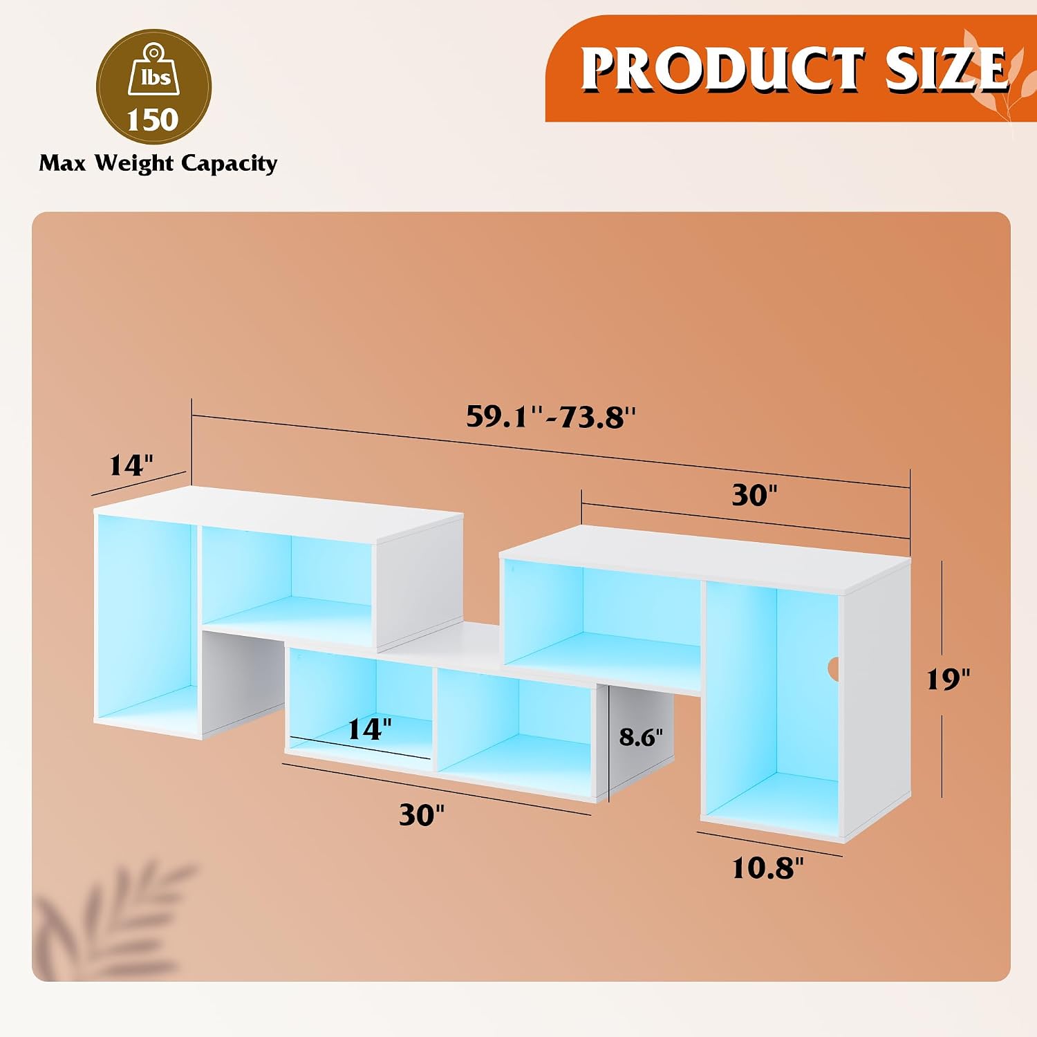 Deformable TV Stand with LED S - đánh giá và giá Gaming Console Entertainment Center