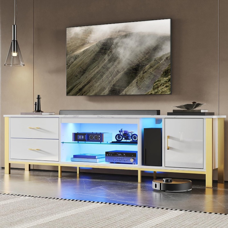 Bestier TV Stand for 75/80/85  - đánh giá và giá Gaming Console Entertainment Center