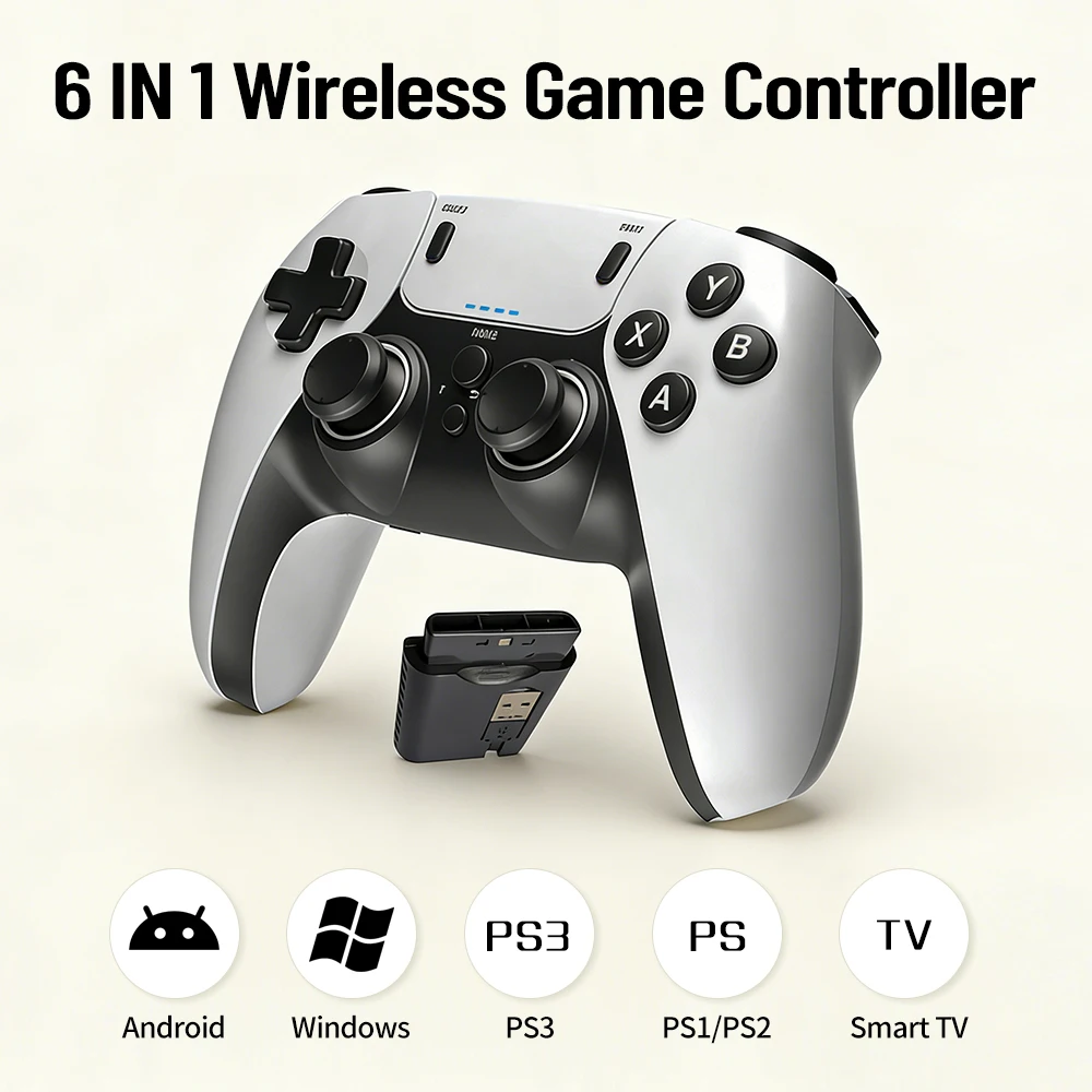 6-in-1 Dual Vibration Gamepad  - đánh giá và giá Gaming Console For Android Tv