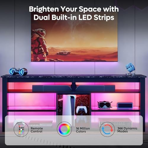 TV Stand for 70 inch TV, Tall  - đánh giá và giá Gaming Console Entertainment Center