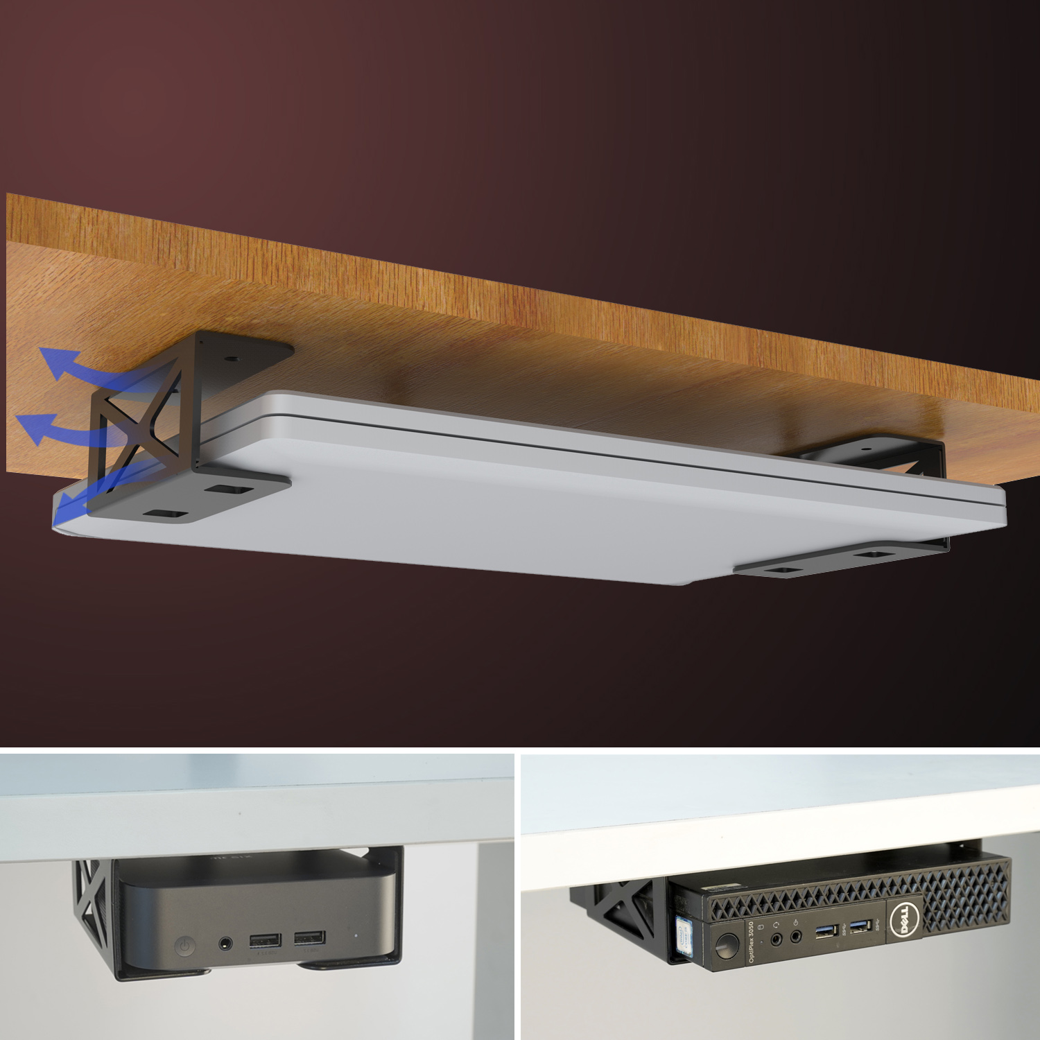 Under Desk Laptop/Mini PC Stor - đánh giá và giá Gaming Console Stand