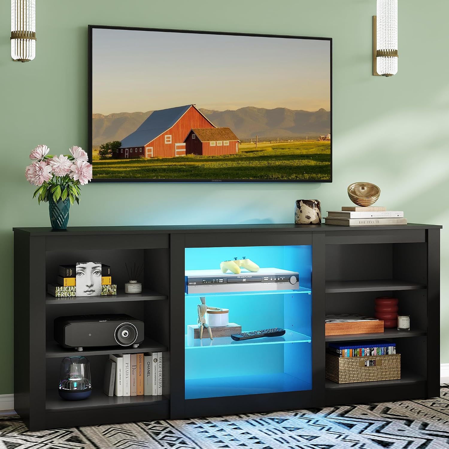Modern TV Stand Entertainment  - đánh giá và giá Gaming Console Entertainment Center