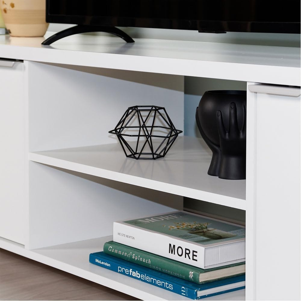 TV Stand Large Media Console w - đánh giá và giá Gaming Console Entertainment Center