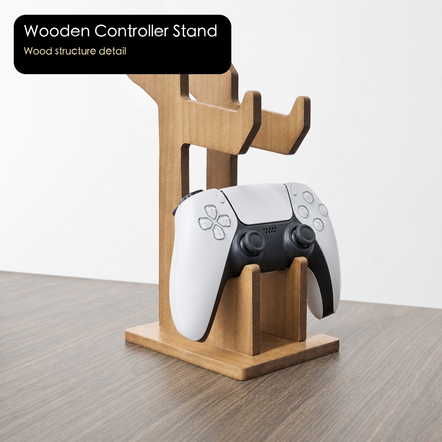 Wooden Game Controller Display - đánh giá và giá Gaming Console Organizer
